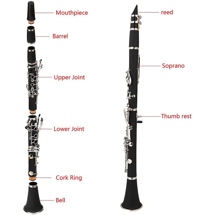 2021 New 17 Keys Bb Clarinet B Tone Bakelite Clarinet for Student Beginner