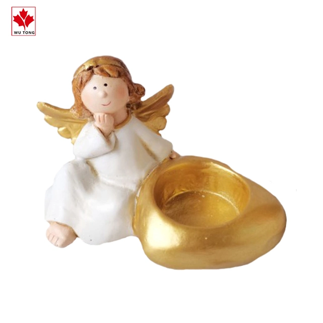 Cute Figurine Craft Resin Angel Figurine Tealight