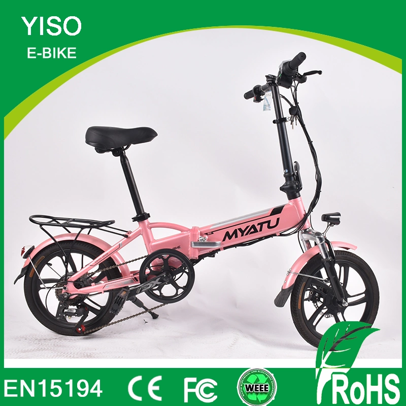 China 16" Inch 6 Speed New Style High quality/High cost performance Lithium Electric Mini Folding E-Bike