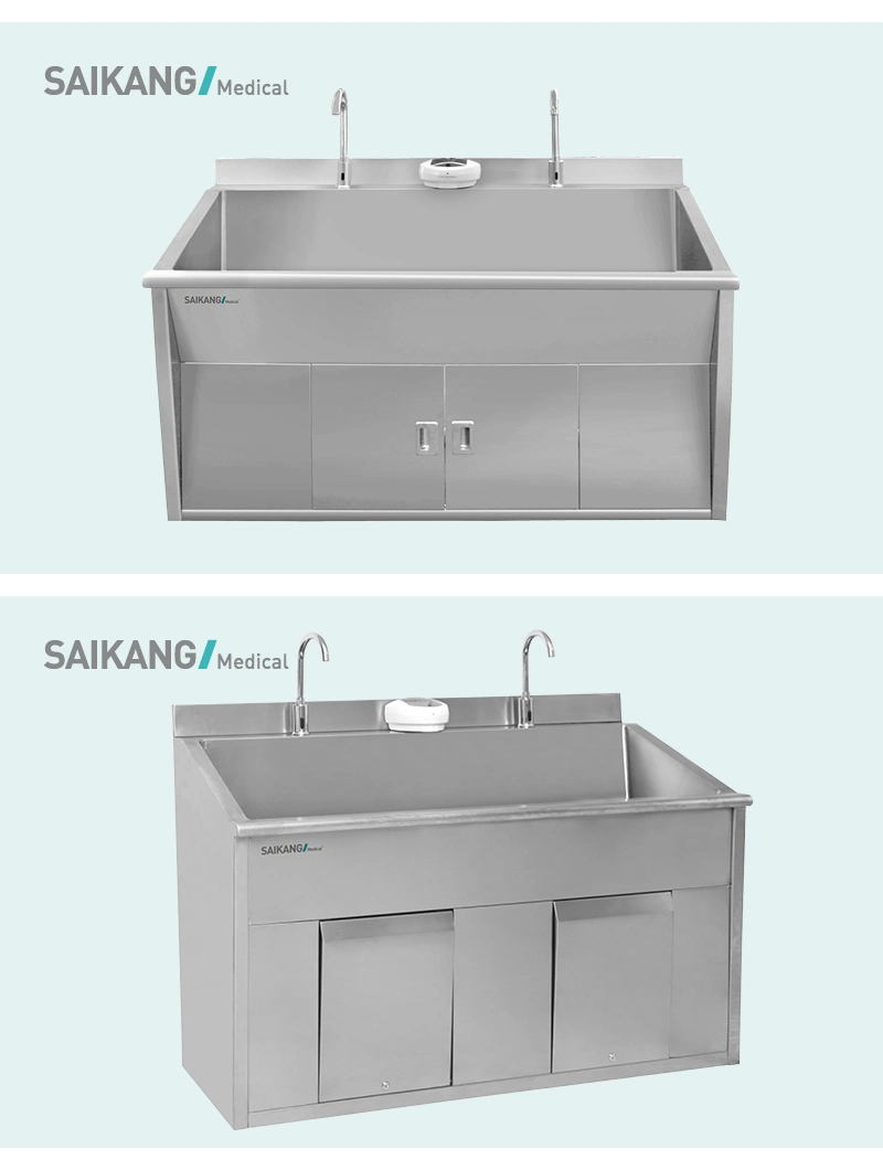 Skh036 Stainless Steel Tap Metal Medical Washing Sink with Inductive Taps