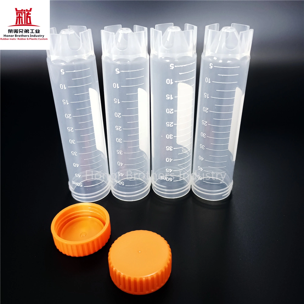 Laboratory Plastic Disposable 50ml PP Reagent Collection Test Tubes with Screw Cap