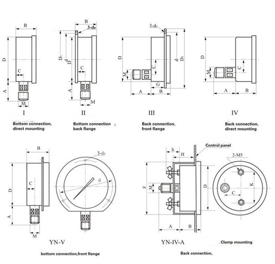 Marine Dry Type Custom Logo 100mm Schiffsmanometer