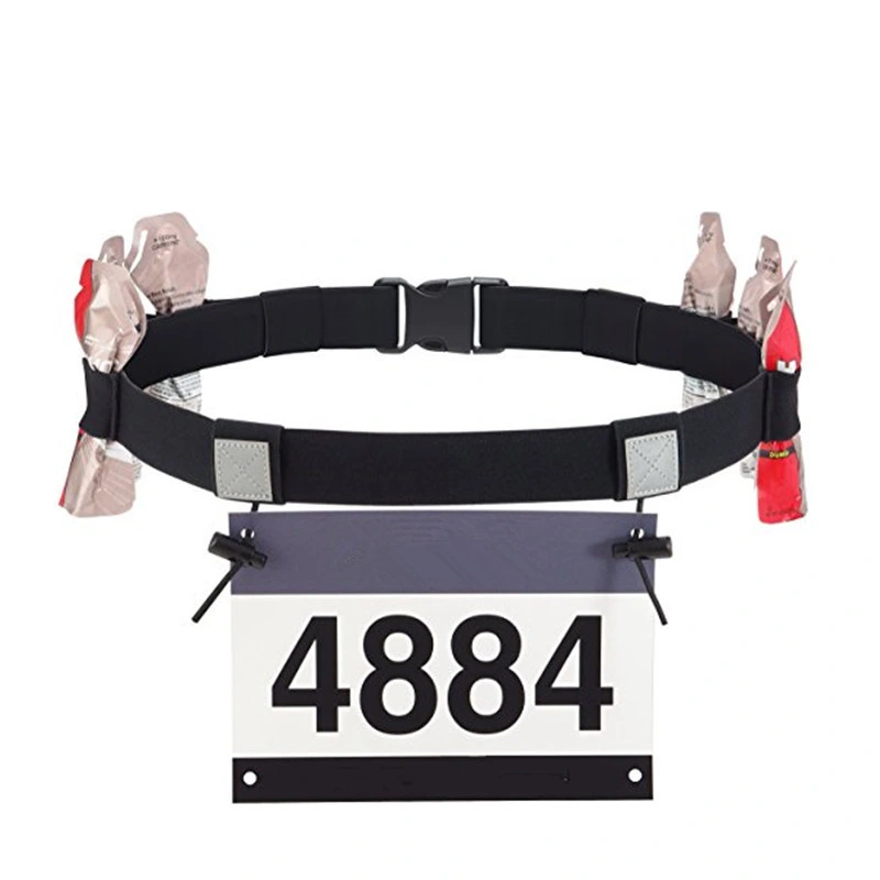 Custom Colorful Outdoor Running Elastic Marathon Race Number Belt for Running Cycling Triathlon