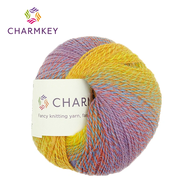 Yarncrafts Durable Crochet Thread Knitting Thick Wool Nylon Blended Yarn for Cardigan Scarf Hat