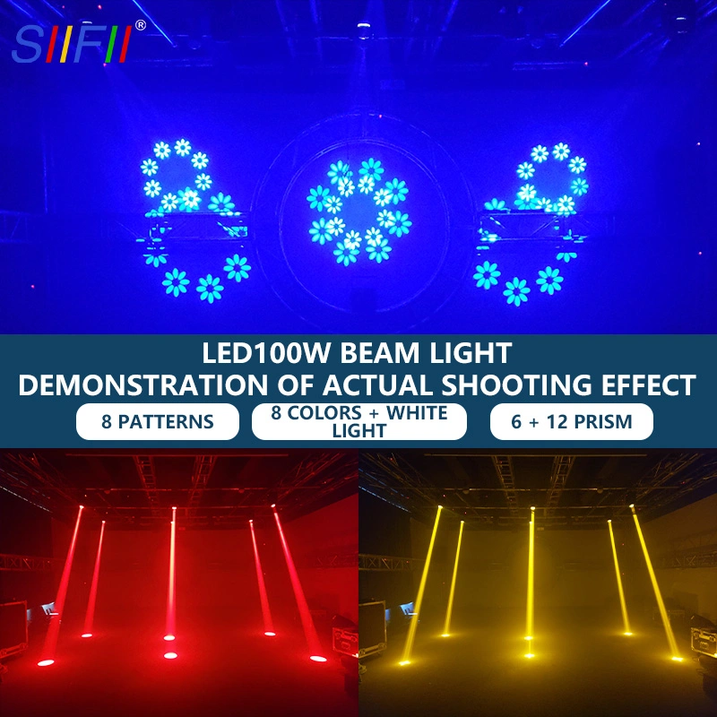 Luz LED de luz LED de luz profissional de Guangzhou New 100W Auto DMX512 Bar disco Wedding KTV DJ Stage Theme Park Mostrar