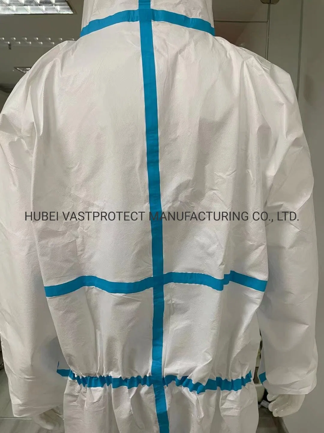 Type 4 5 6 Heat Sealed Tape Seam Disposable Microporous Coverall with CE Approved