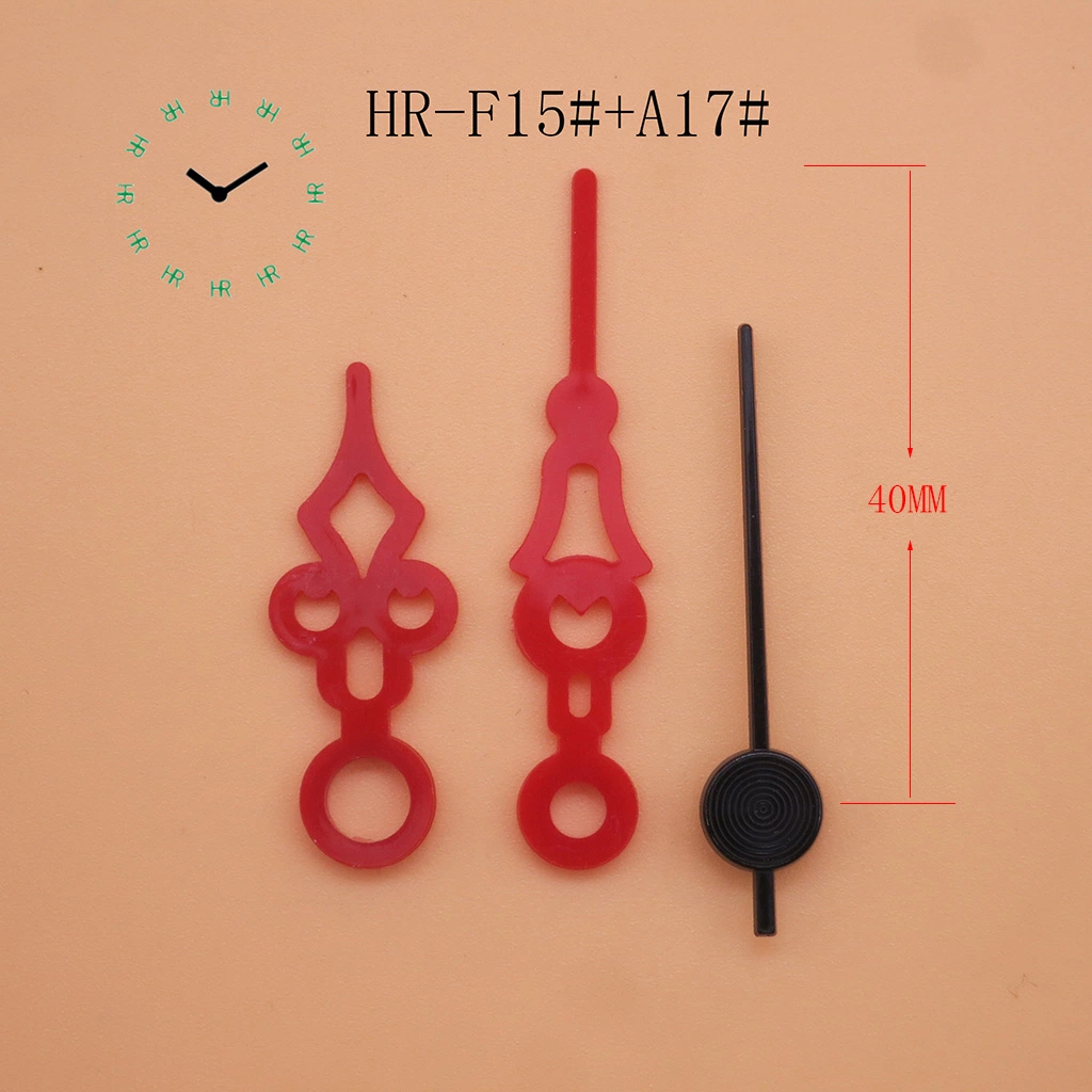 High Quality Hrf15 Red Plastic Serpentine Clock Hand Black Second Hand