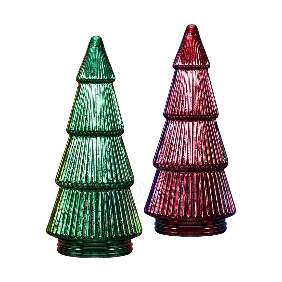 New Year Decoration Glass Christmas Tree Ornaments LED Christmas Tree Lighting