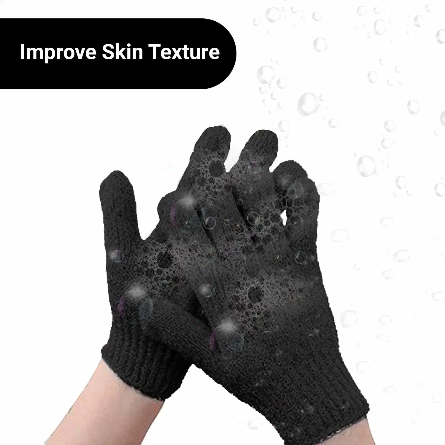 Custocroscope Lightgers Handschuh Massage Dead Spotlight Body Exfoliator Handschuhe Bad Handschuhe Nylon Custom Size 1pcs/OPP Tasche 50g