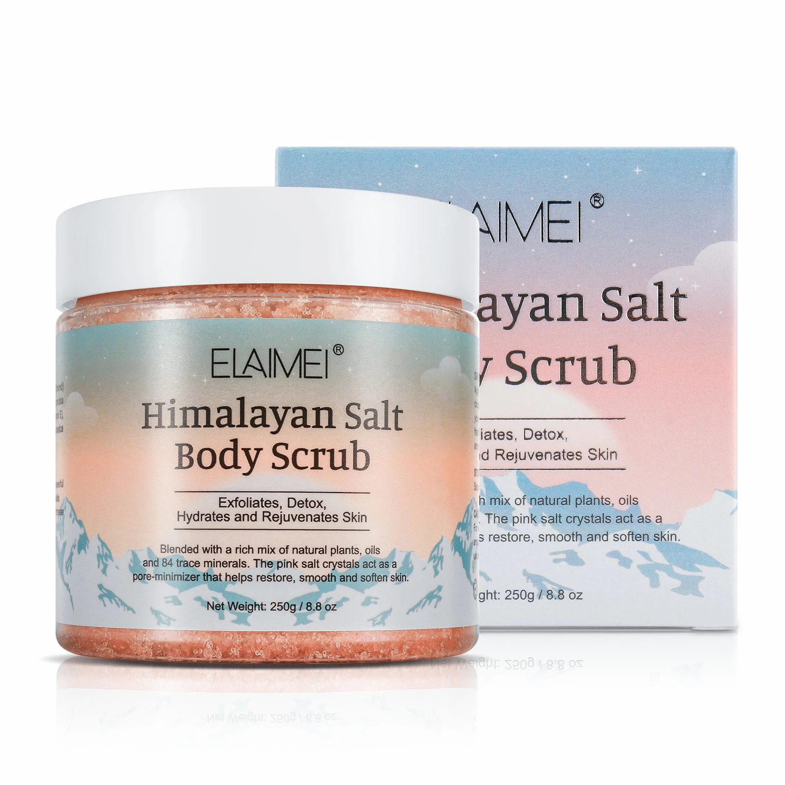 Elegant White Hand Bath Romantic Soft Deep Cleansing Body 250g Sea Salt Scrub