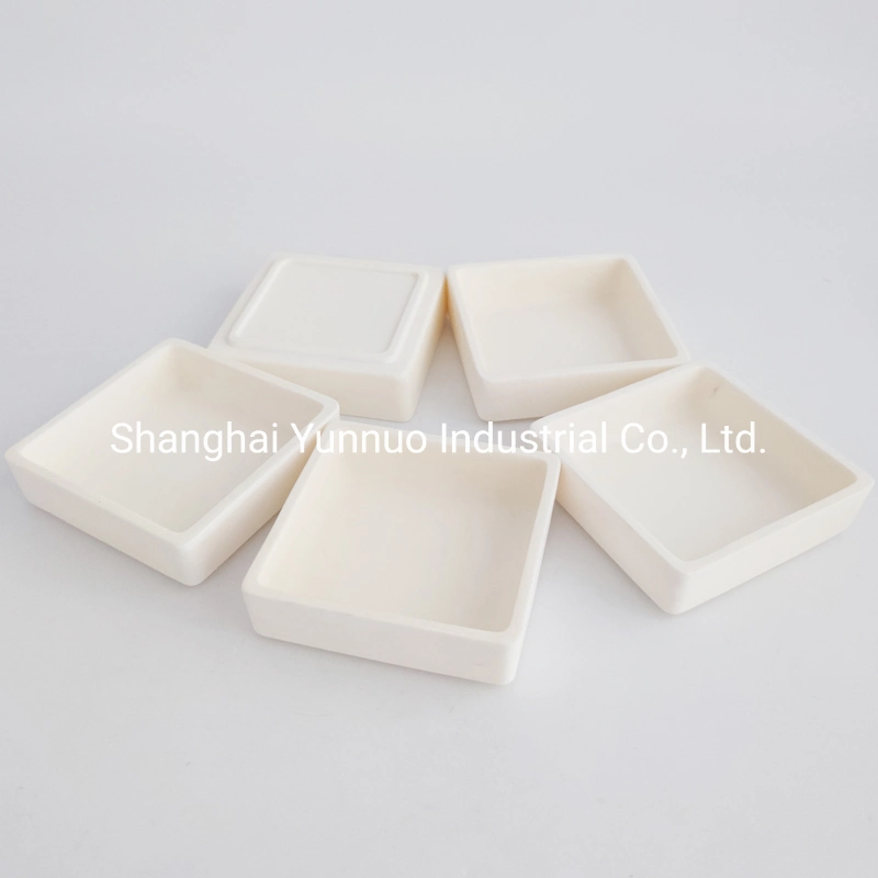 Square Rectangular Alumina Al2O3 Ceramic Furnace Tray for Lab Crucible