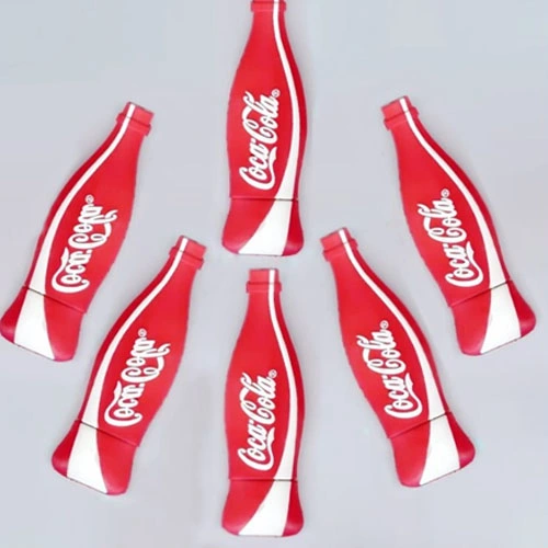 Lecteur Flash USB personnalisé Cocacoca PVC USB Bouteille de 128 Go USB 256 Go