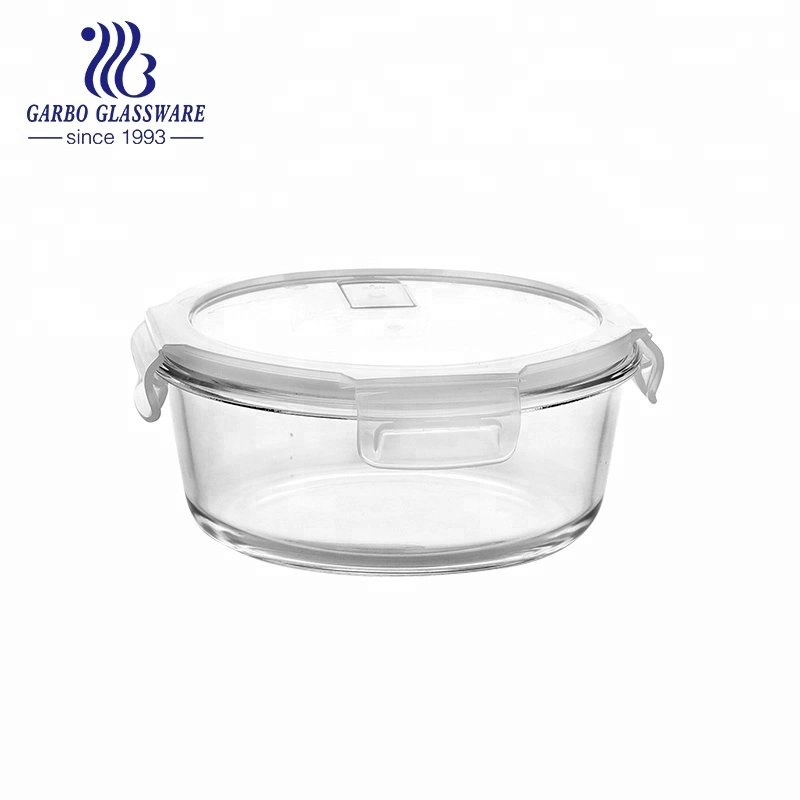 Wholesale Transparent Round Bowls for Kitchen Prep Mixing Salad or Cereal Fresh Food Box Container Heat Resistant Glass Bowl for Microwave Oven