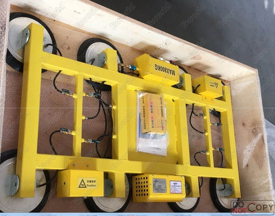 Finely Processed 800 Kg 8 Suckers Electricity Glass Vacuum Lifter