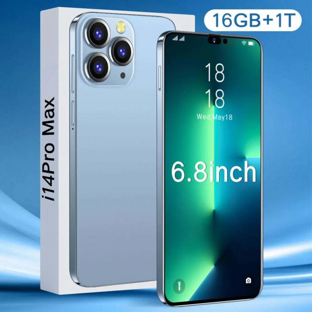 I14 PRO Max 6.7 Inch Smartphone Full Screen 16GB+512GB 4G 5g cellular 10 Core Mobilephone Global Version Celulares New Cellphone