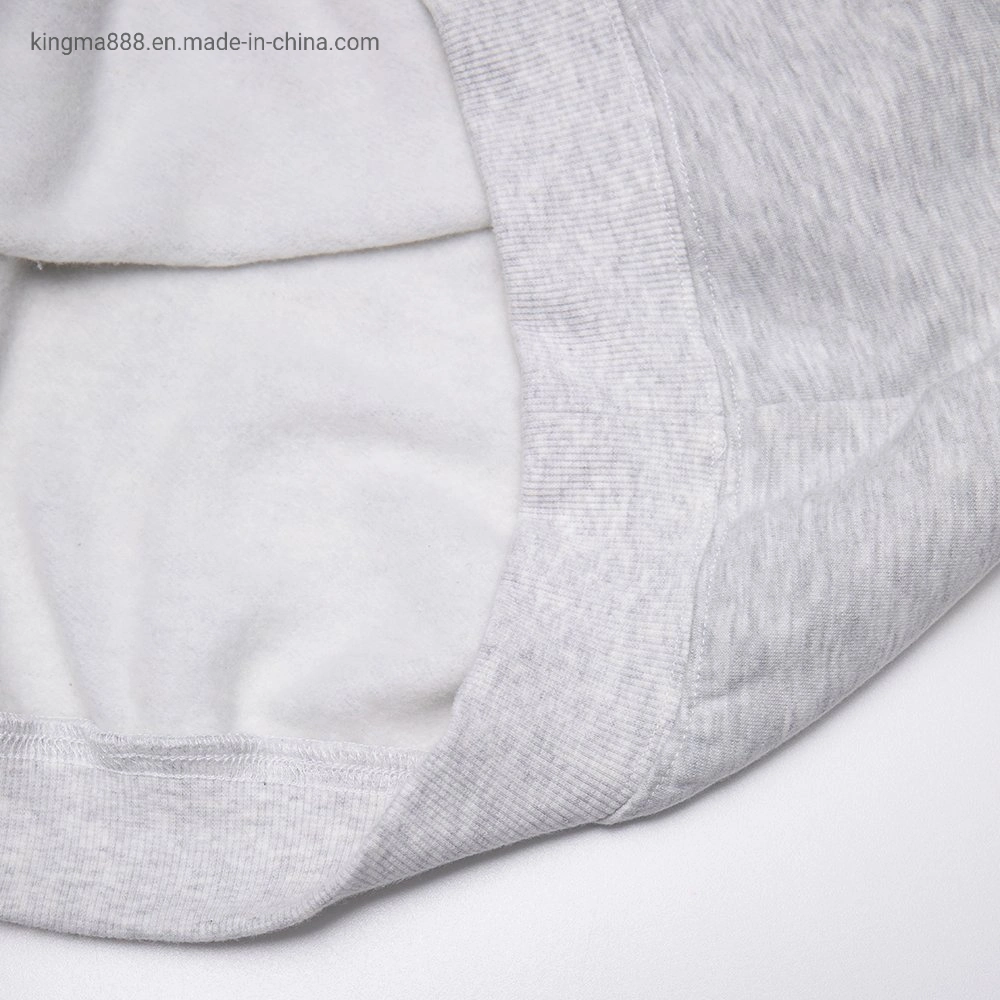 Long Sleeve Oversize Women Wholesale/Supplier Knitted Grey Melange Customized Sweatshirt