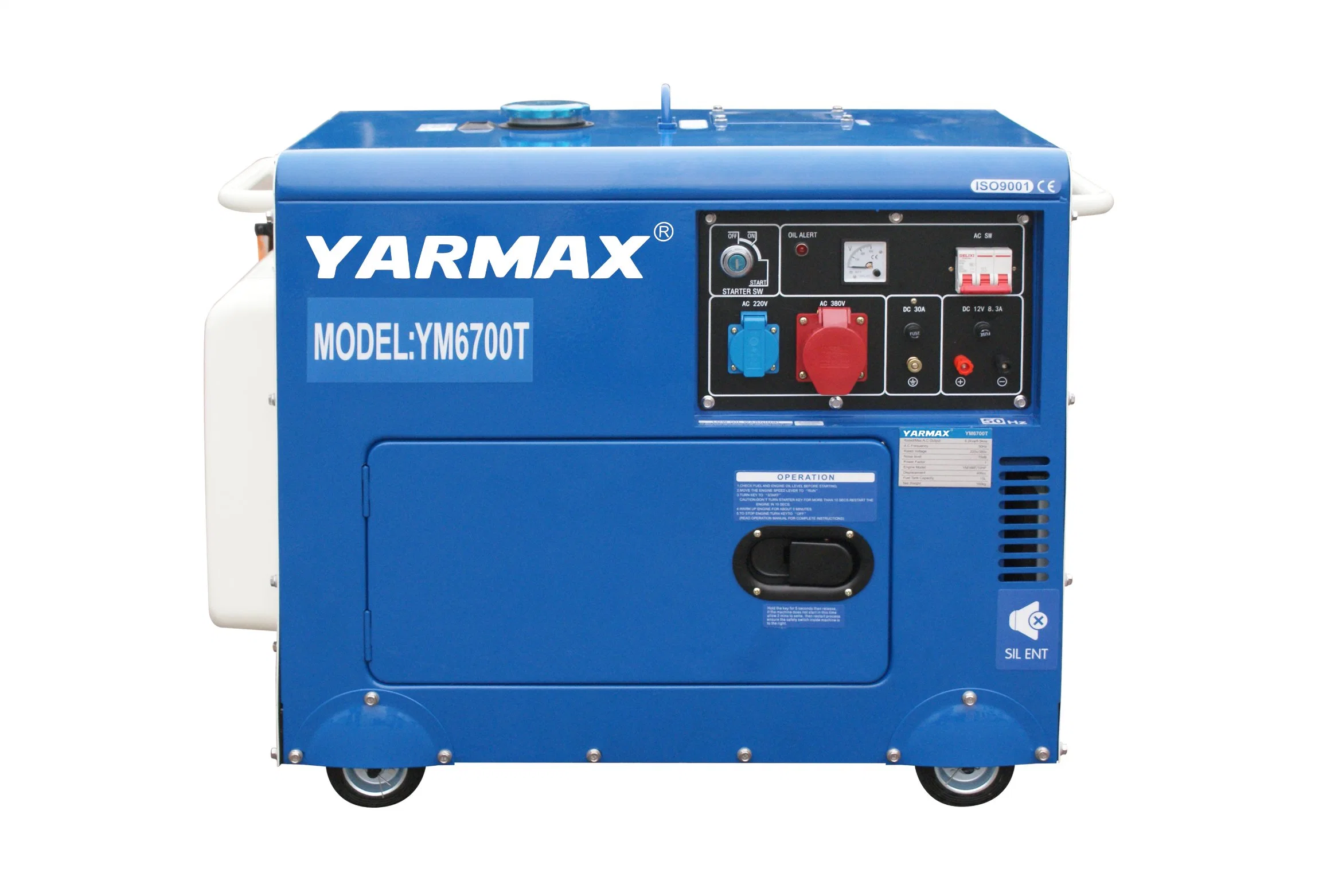 Type économique Yarmax Irrigation de Ferme Utilisation de type silencieux 5.5kVA 8kVA 10kVA