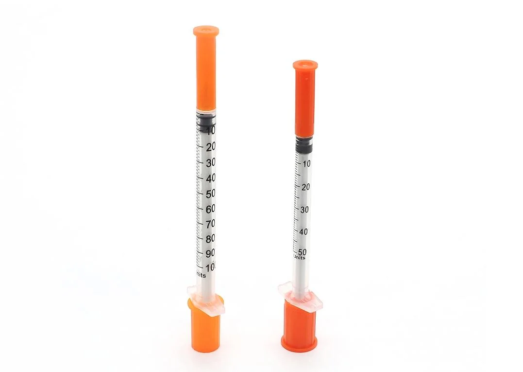 Insulin Syringe CE, ISO, FDA Certified Disposable Sterile 0.3ml 0.5ml 1ml Diabetes