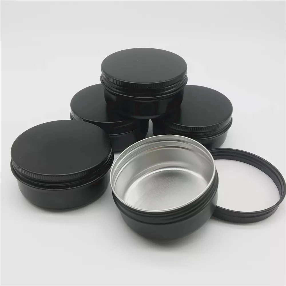 Pack Black Metal Aluminum Tin Containers Magnetic Spice Tins Bulk