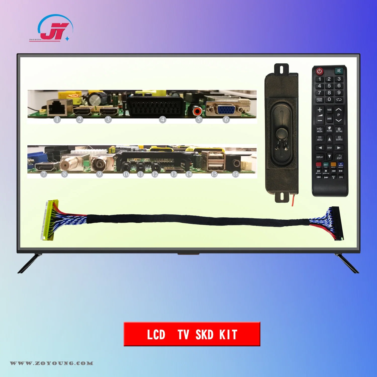 55pulgadas FHD Smart DVB-T/T2/S/S2/C los televisores LED SKD (ZTC-550T9-P108-338V6.1)