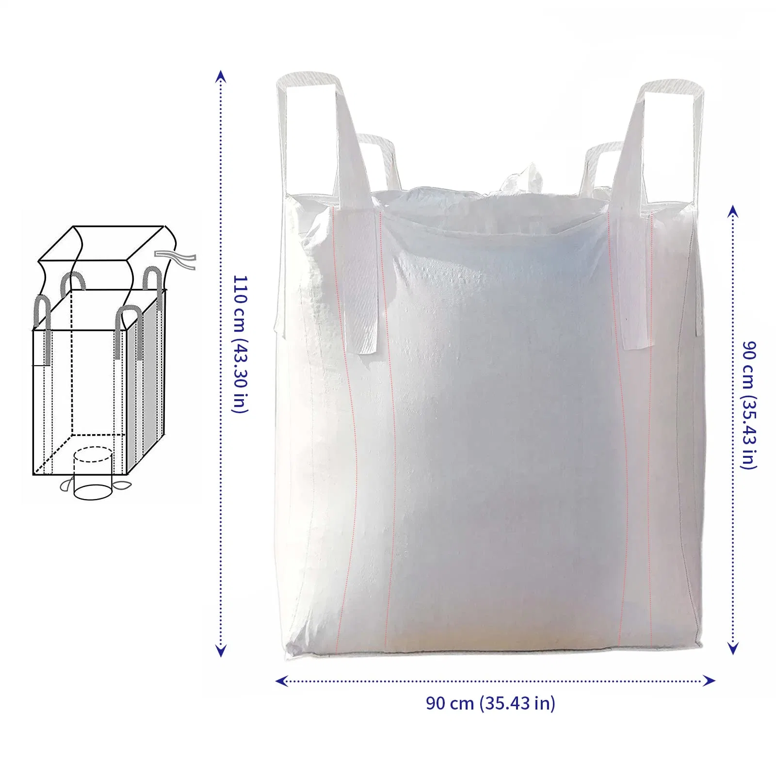 Industrial and Agricultural Specialized Large Packaging Ton Bags with PP Woven