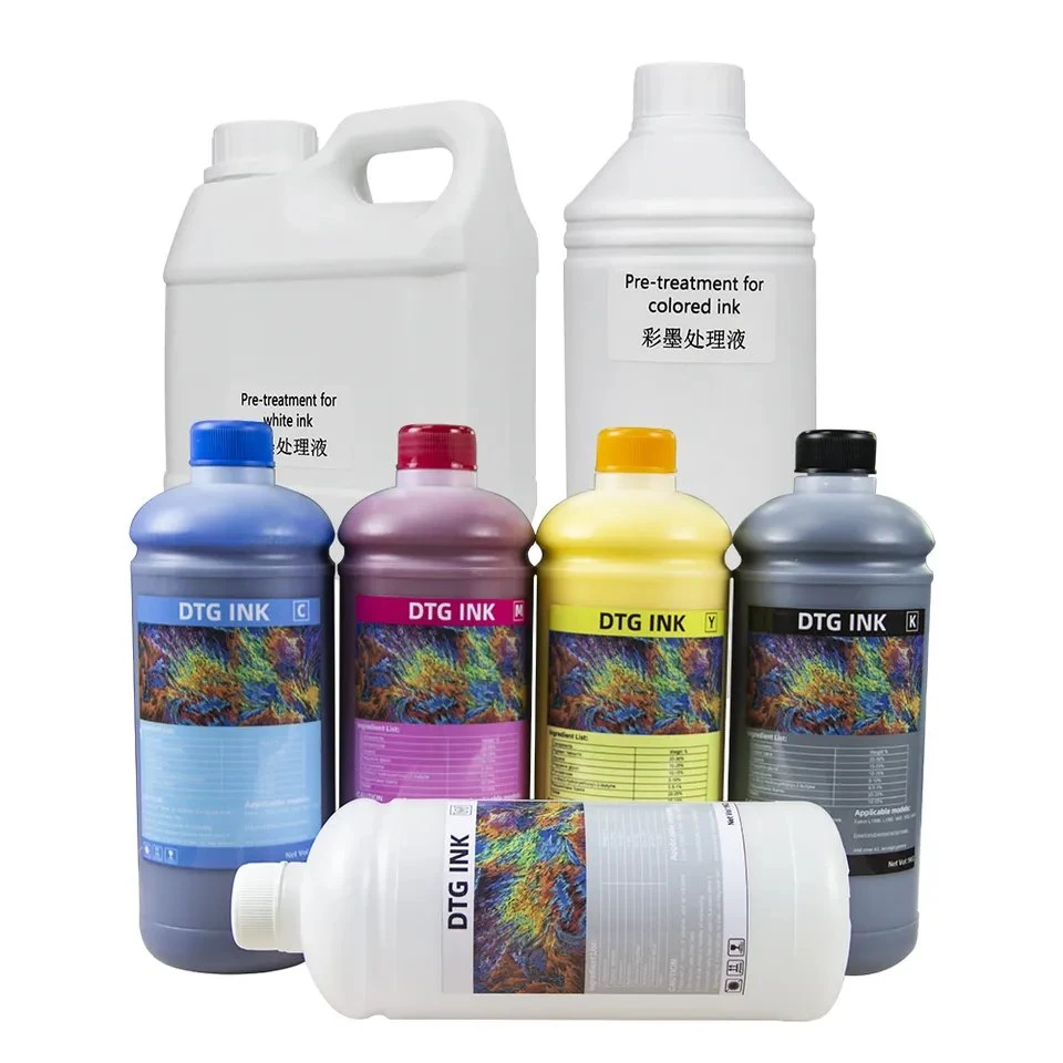 Cmyk White DTG Inks Direct to Garment Printing Inks for Digital Inkjet DTG Printer