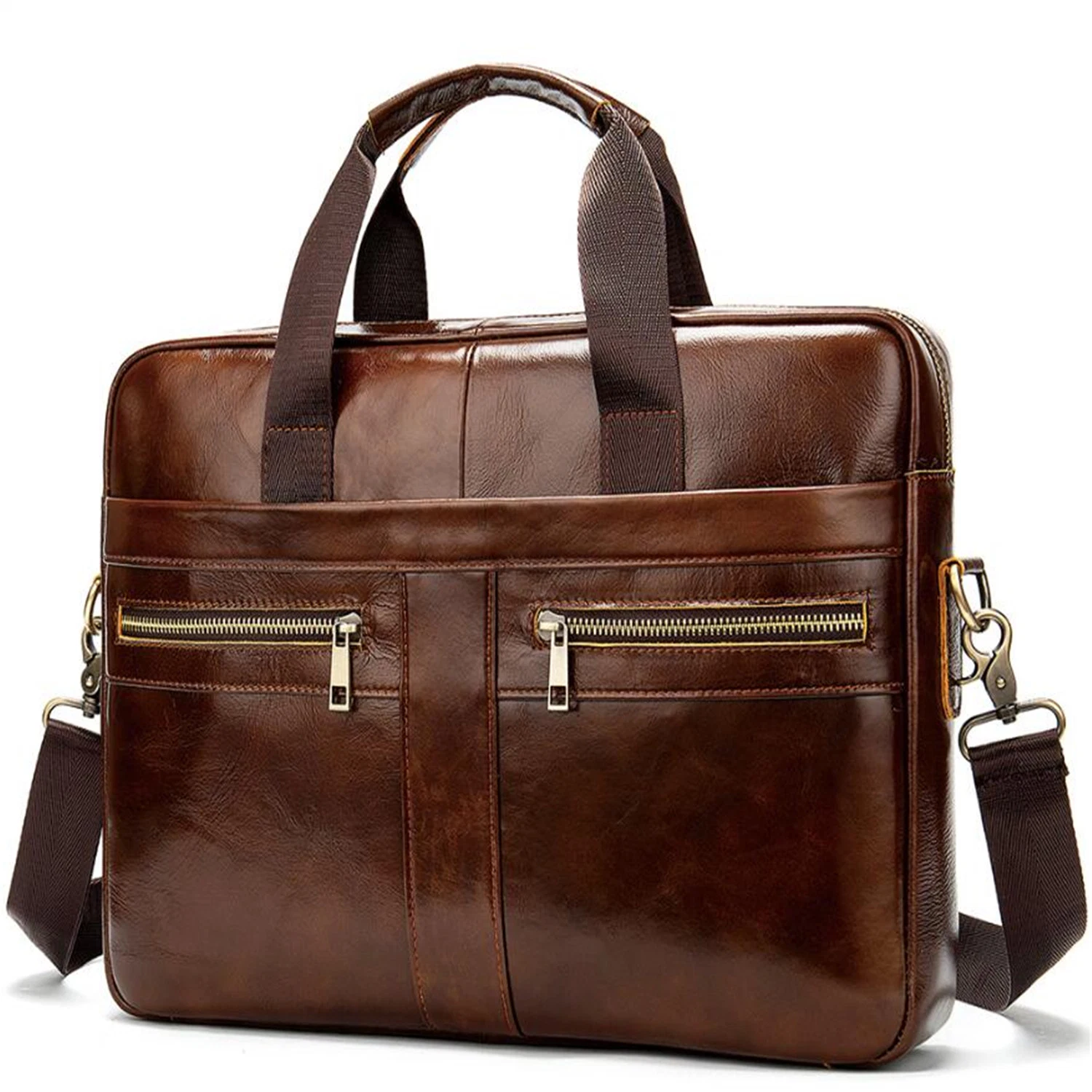 Waterproof Genuine Leather Laptop Bags