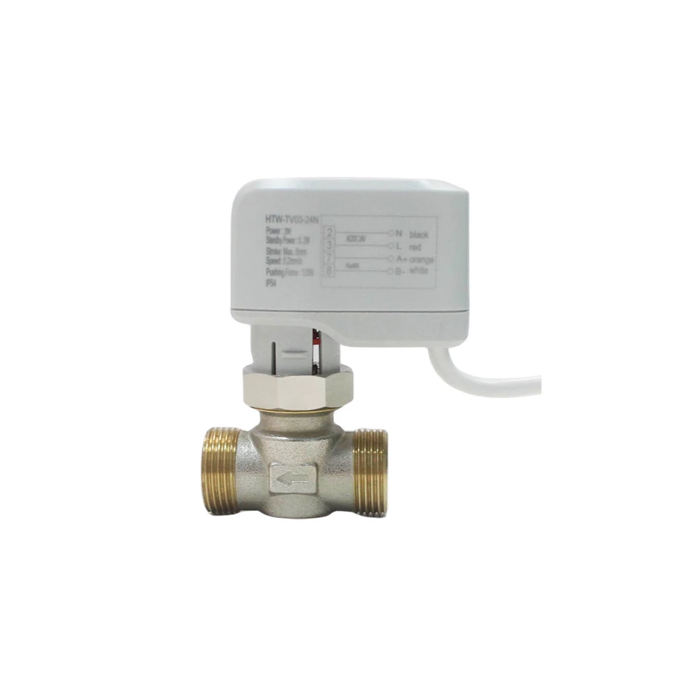 DN20 3/4" 2 Way Valve Male Connection Picv Brass Pressure Independent Water Control Fcu Valve