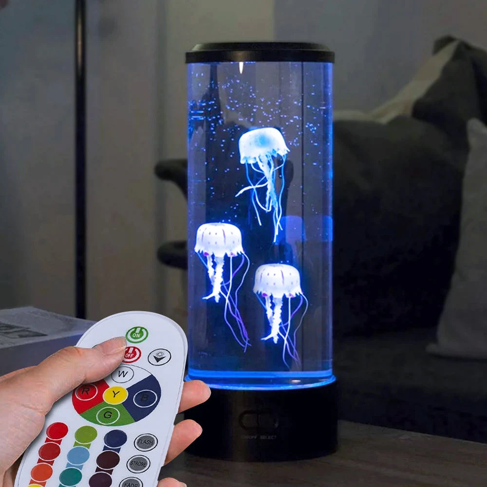 Fábrica Atacado Hot Sales Night Light Cor mudando humor Jellyfish Lâmpada