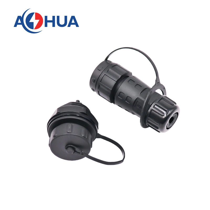 IP68 4pin conector de cable circular M20 4 cable eléctrico de núcleo Conector hembra de montaje en panel de conector hembra de montaje en panel de montaje en planta LED Grow Solución de diseño de cables resistente al agua de la lámpara