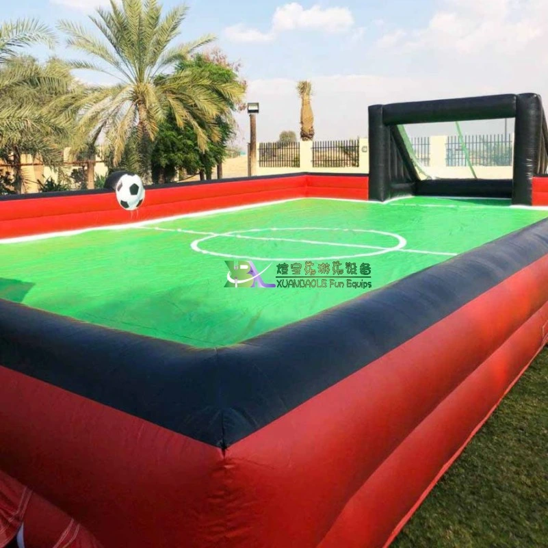 Popular Soccer Pitch Equipment Custom Size High Strength PVC Tarpaulin Inflatable Football Court