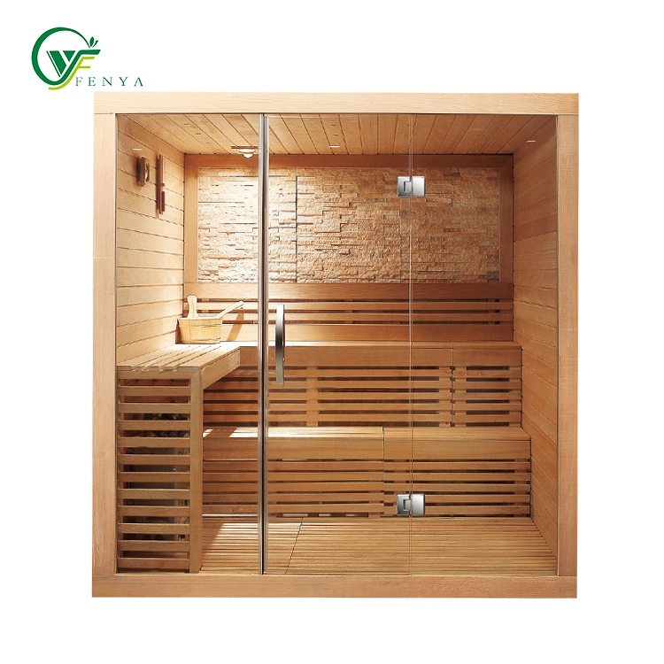 Luxury Home Use Canadian Hemlock Wooden Dry Steam Far Infrared Sauna Room