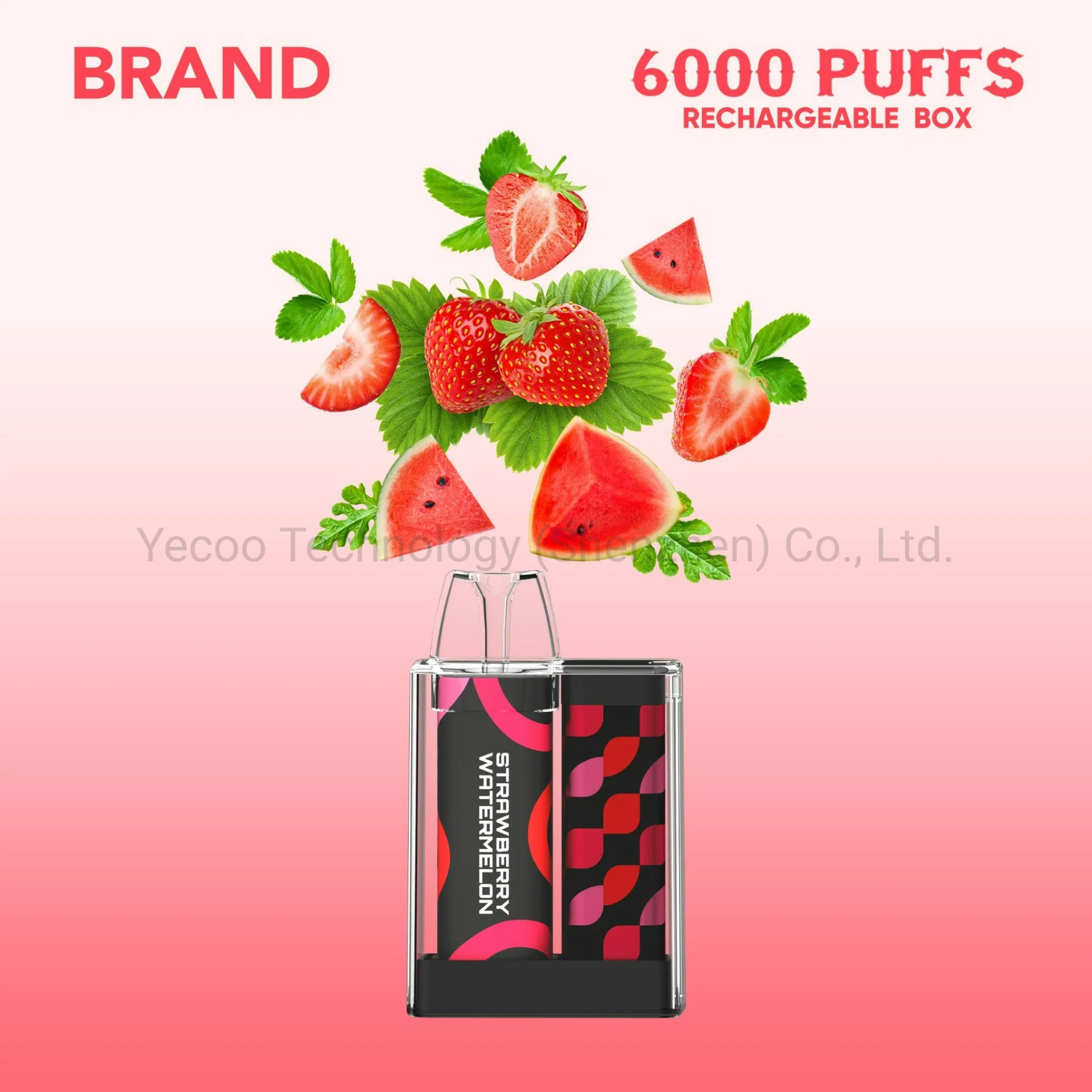 Commerce de gros 6000 bouffées Vape usine OEM Boîte rechargeable de marque privée Mesh Vape stylo jetable bobine d'e-cigarette Yecoo Chine RoHS ce gros