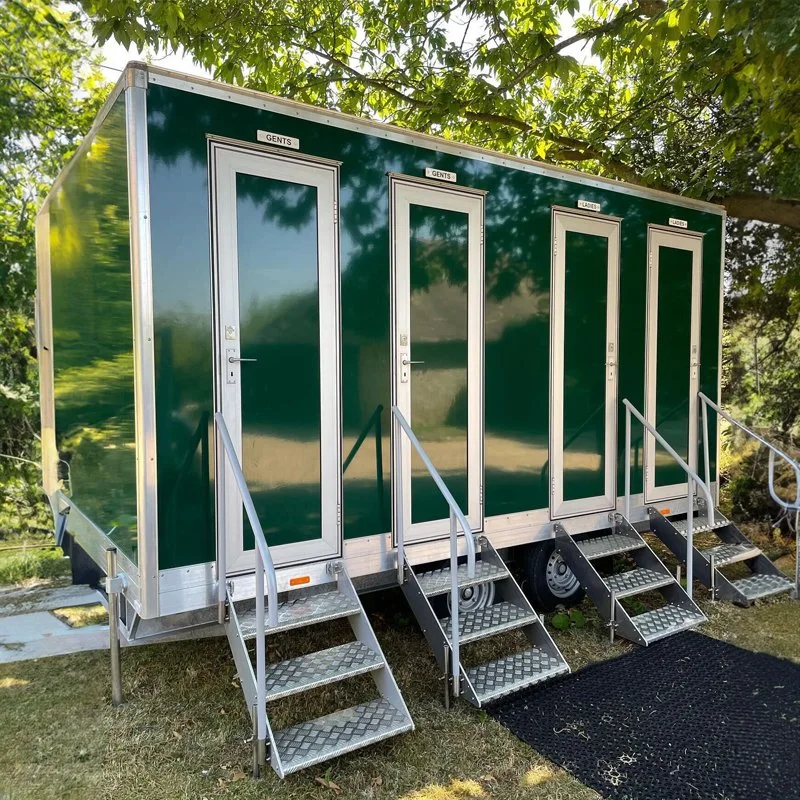 Toilette Remorque Salle de bain Toilettes avec seau à eaux usées et seau propre Toilettes mobiles portables extérieures Remorque WC