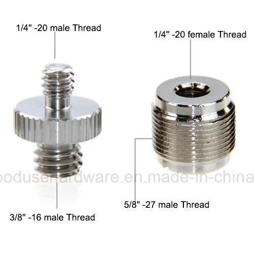 Custom Double Threaded 1/4 to 3/8 Camera Convert Screw Adapter