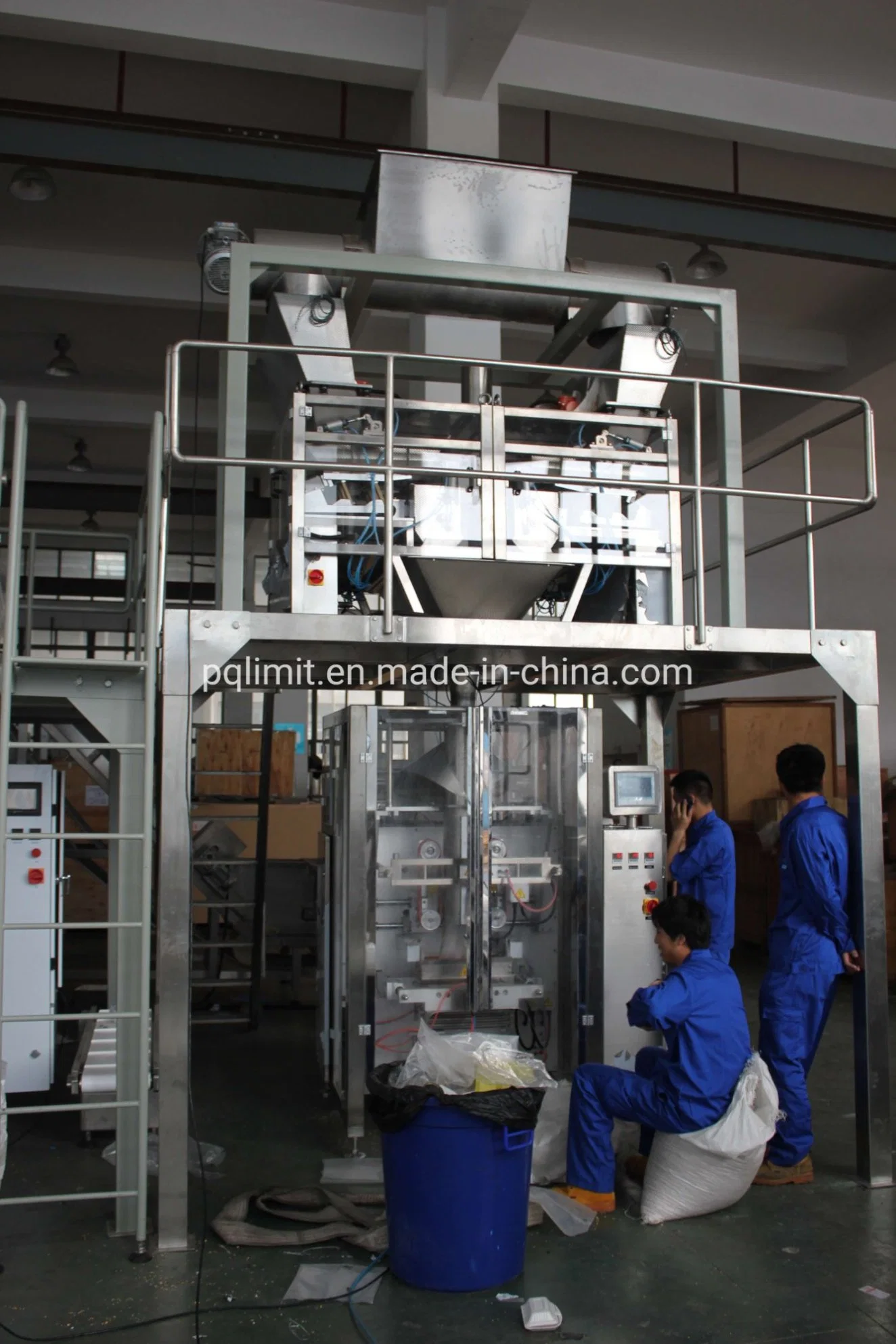 1-10kg Ice Tube / Ice Cube Automatic Weighing Filling Packing Machine