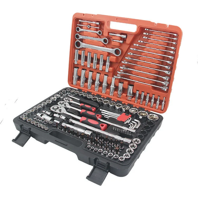 DNT Chinese Manufacturer Automotive Tools 150 PCS 1/4'' 3/8'' 1/2'' Professional Automotive Hand Tools Set with Socket Wrench Tool Kit