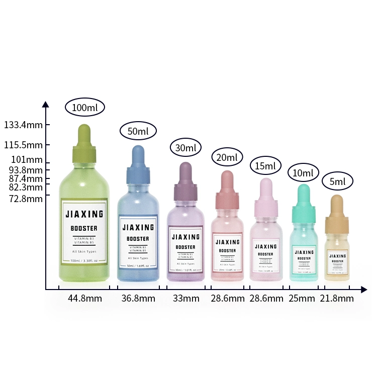 Custom Private Label Nude Color 5ml 10ml 15ml 20ml 30ml 50ml 100ml Eye Drop Hair Oil Essential Oil Cosmetic Glass Dropper Bottle