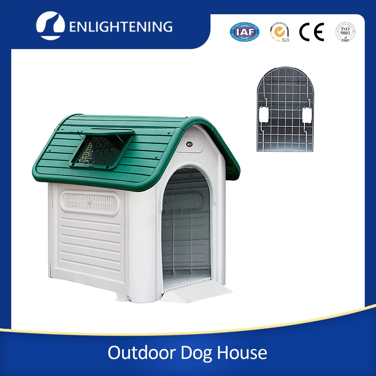 100% ecológica transpirable de perros criadero de gatos casas de plástico en el exterior de plástico en el exterior de la jaula de Pet Perrera Inmuebles Casa en venta