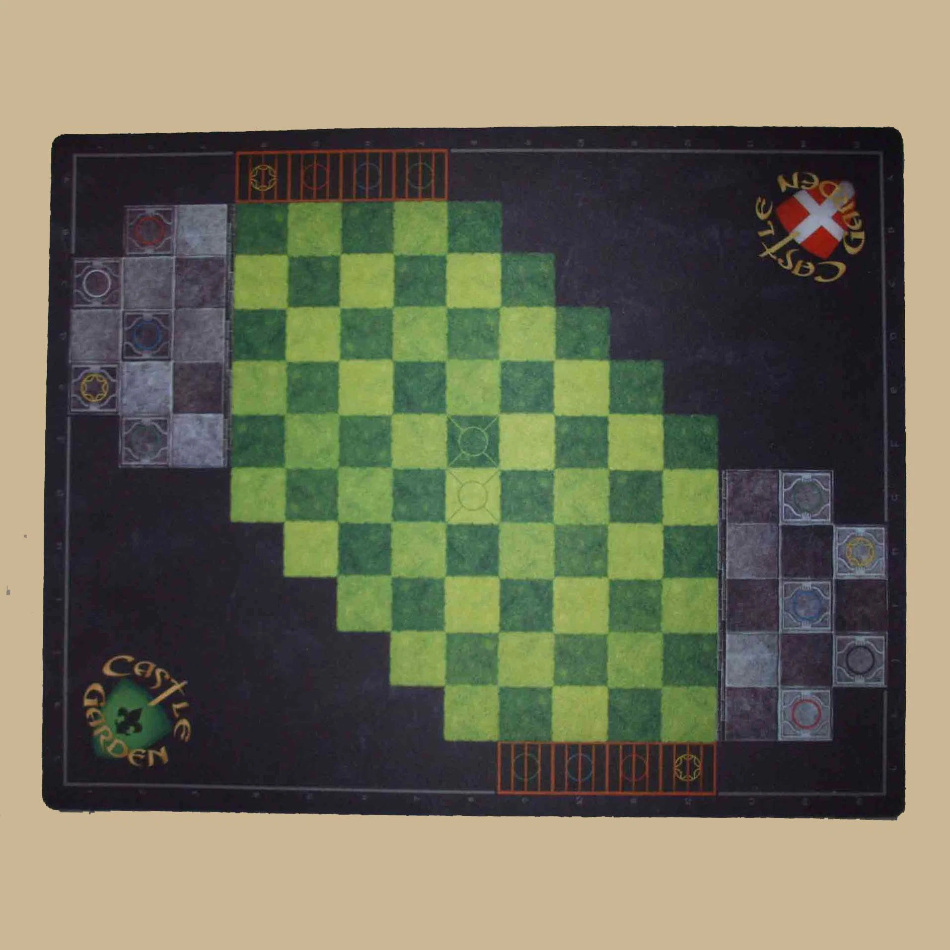 Full Color Printing Boardgame Rubber Play Mat Chess Game Accessory