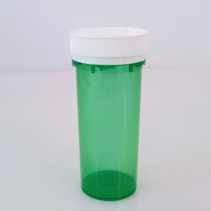 Pink Green Medecine Container PP Plastic Pharmacy Pill Capsule Vials with Push Down and Turn 30ml 50ml 160ml