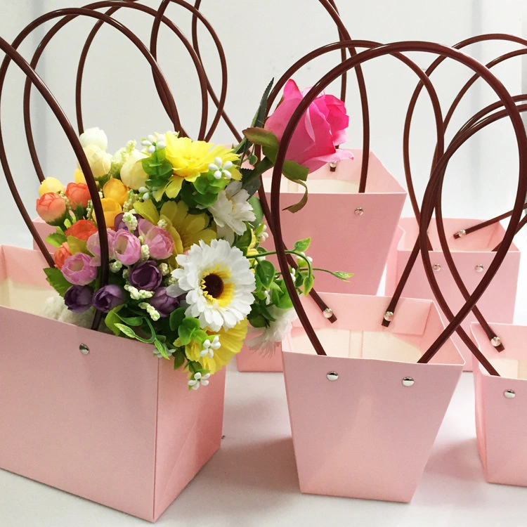 Flower Gift Packaging Kraft Paper Bag for Wedding White Paper Bags