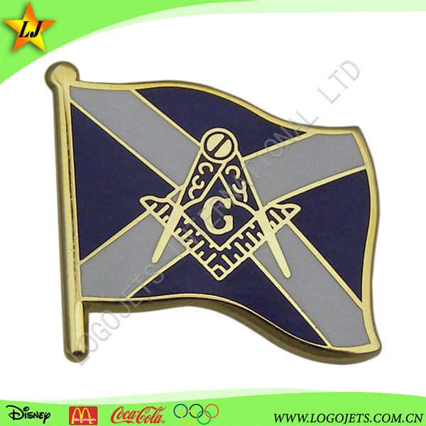 Hot Sale Brass Stamped Imitation Hard Enamel Filled Flag Lapel Pin Metal Badge