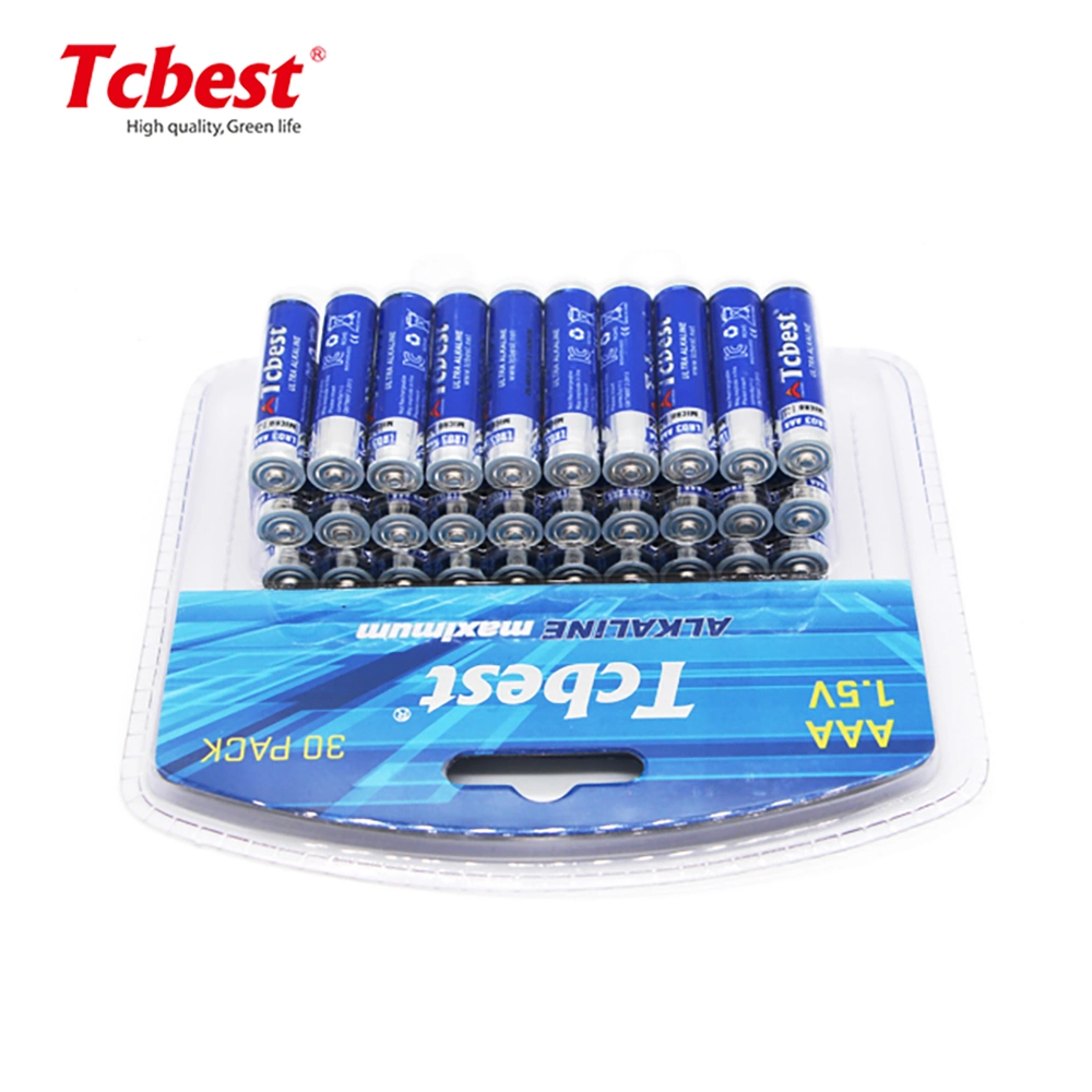 1.5V Non-Rechargeable Lr03 AAA Primary Alkaline Dry Battery with 30PCS/30pack