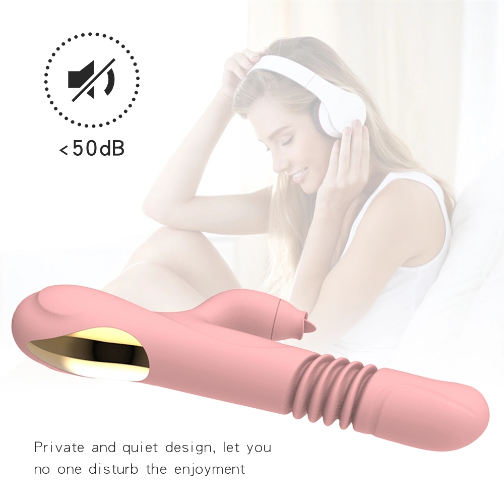 Powerful 7 Speeds Adult Vibes Clitoris Stimulation Telescopic Rabbit Sucking Vibrator Heating Masturbation Dildo for Woman