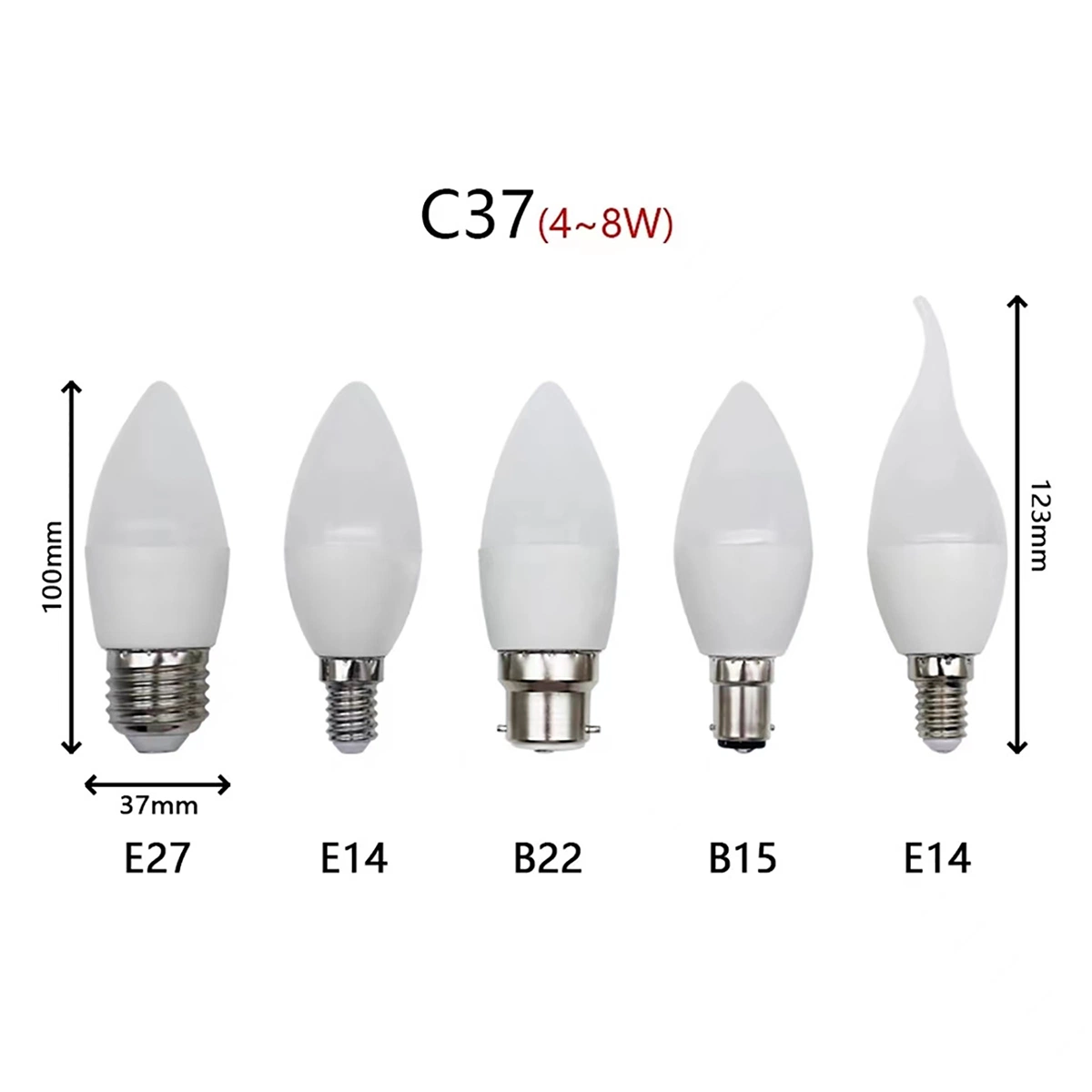 Neue LED Glühlampe Kerze E14 LED Lampe LED Glühlampe 4W 5W 6W 8W für die Beleuchtung zu Hause