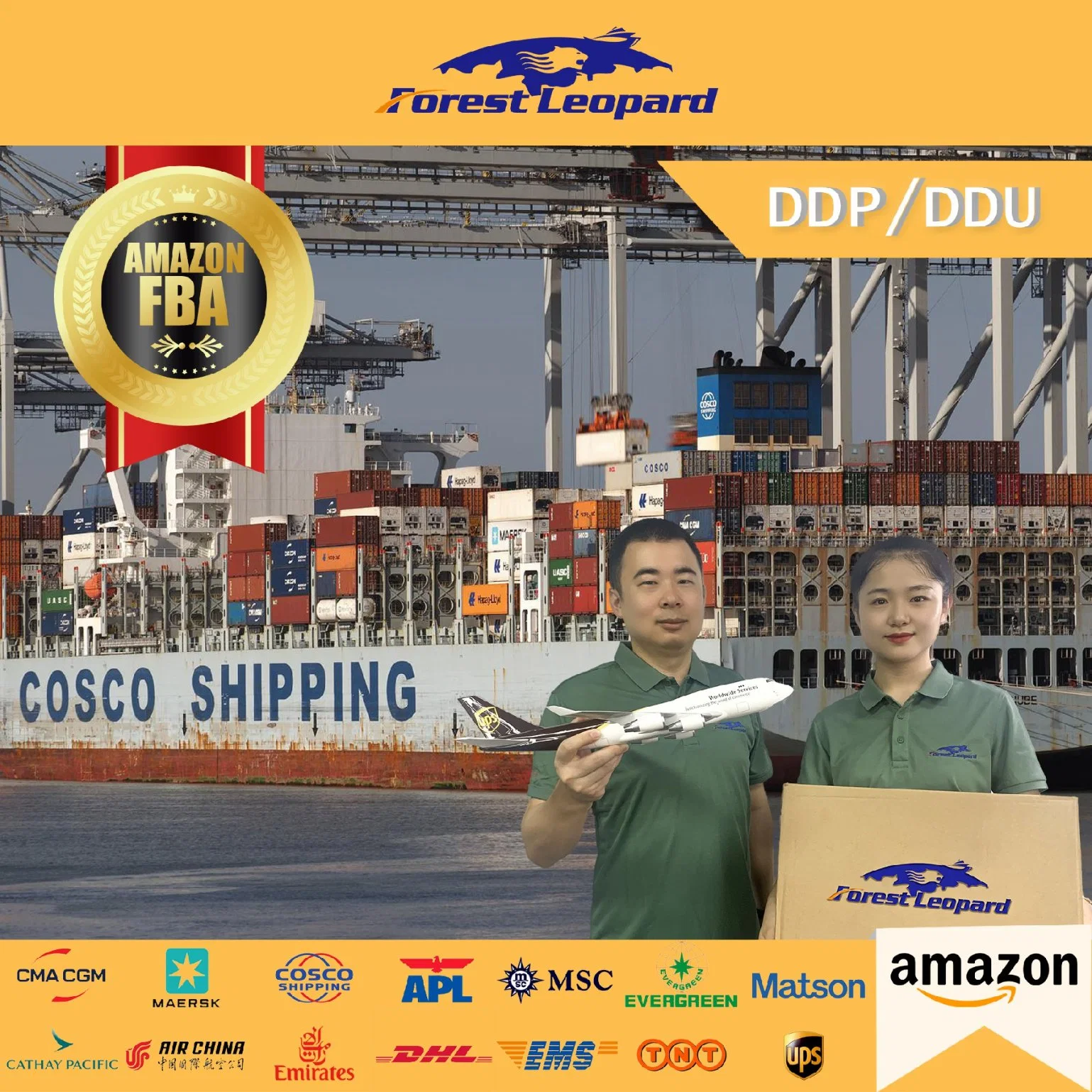 Mais barato Amazon FBA para EUA Door to Door Air Sea DDP de despachante de cargas de agentes de Serviços de Envio da China para a Alemanha Canadá Japão