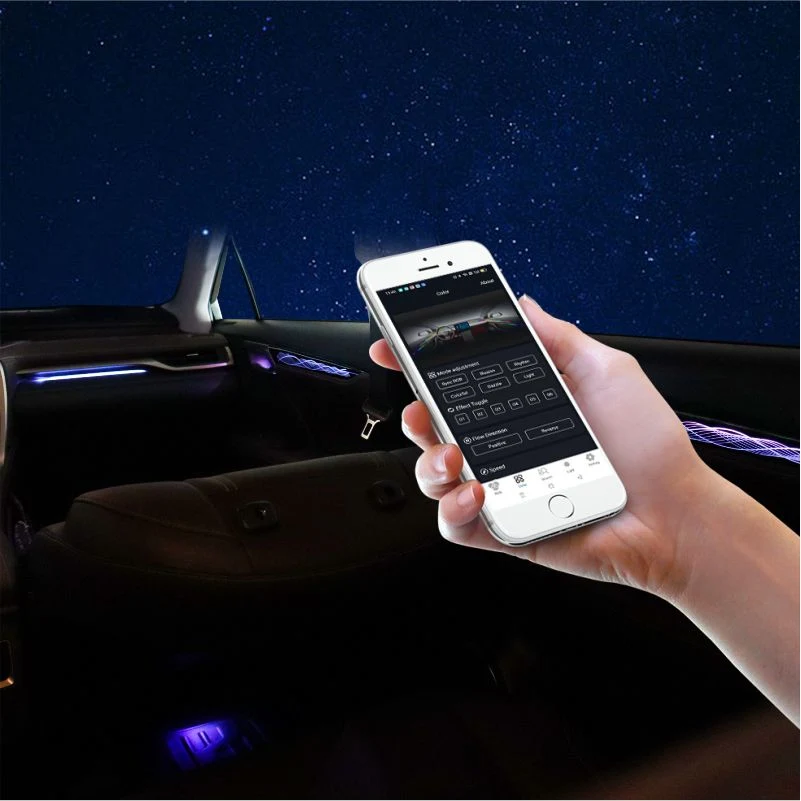 Atmosphère de voiture éclairage d'ambiance intérieur à LED RVB Neon Auto USB Décoration lumière
