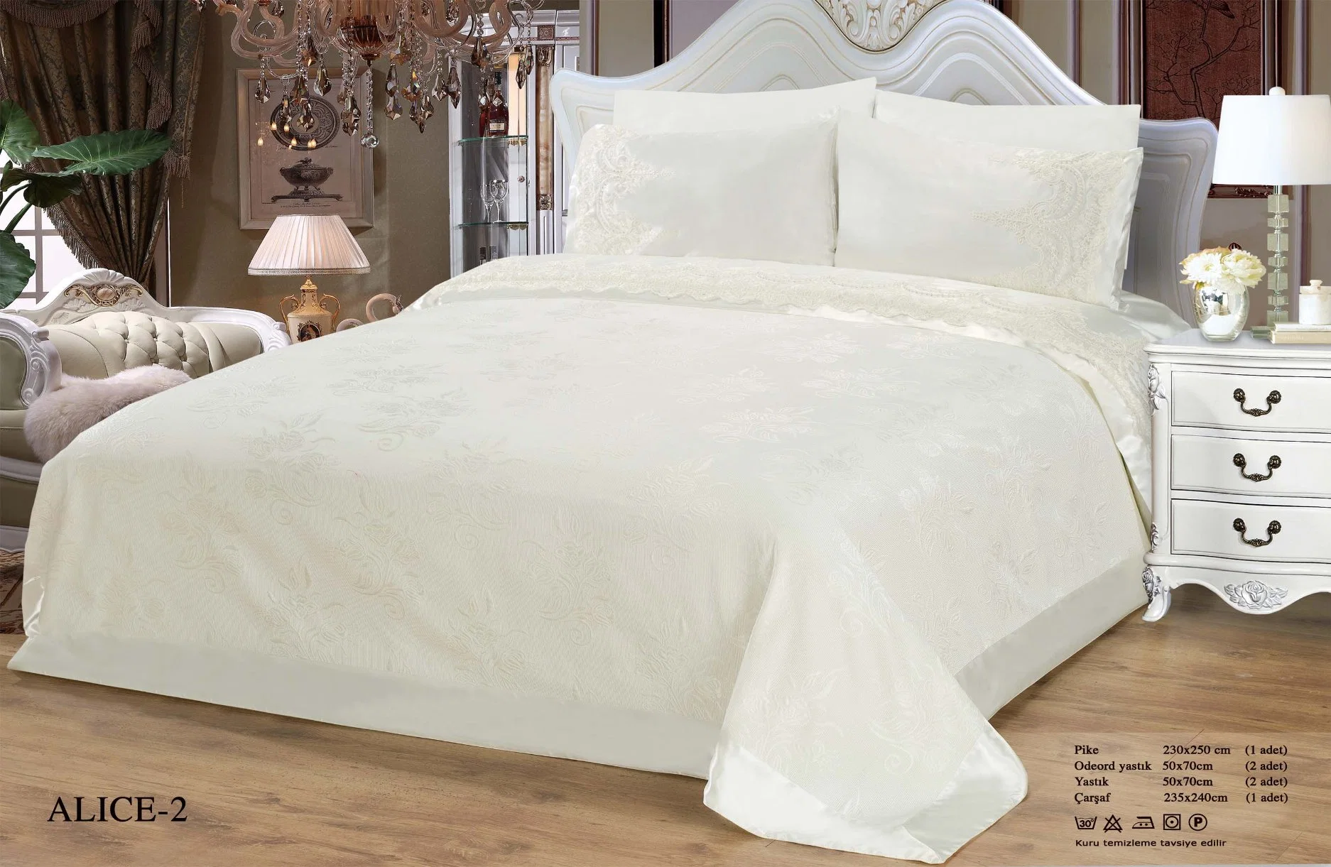 Luxury Wedding Satin Bedding Set with Gift Box