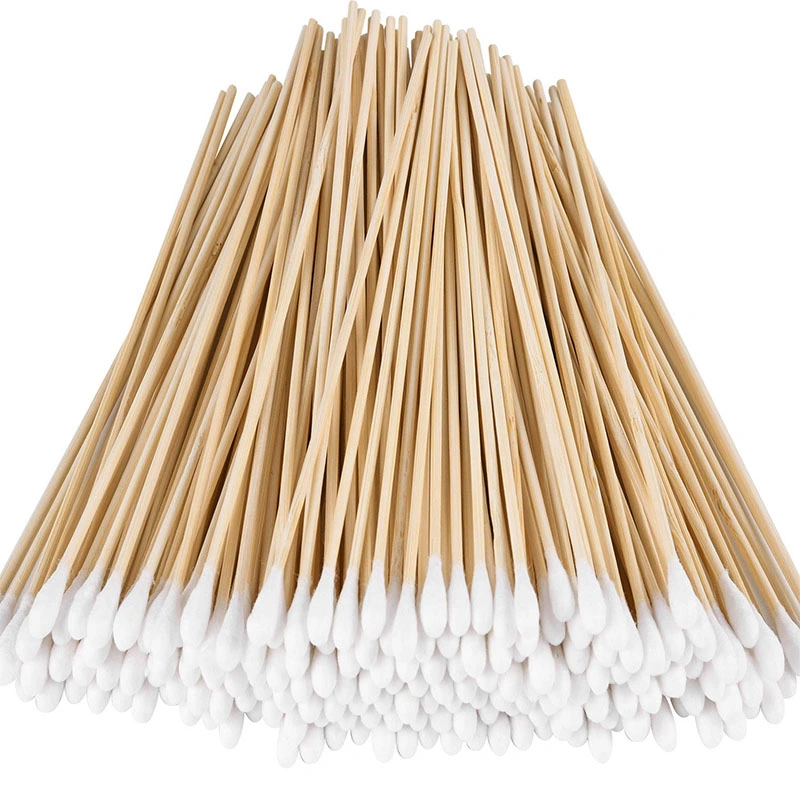 Disposable Natural Bamboo Cotton Swab Make up Ear Cleaning